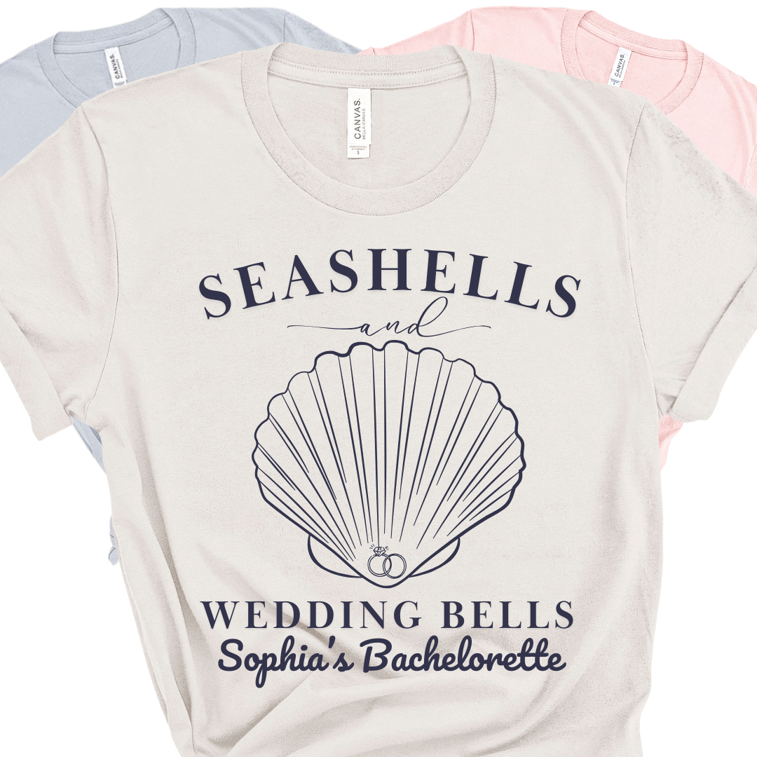 Seashells Bachelorette Party Shirt & 'Wedding Bells' Bachelorette Party Shirts - Custom Bachelorette T-Shirt X-Large / Ash Grey / I'm Tying The Knot - Seashells Bachelorette Party Shirt & 'Wedding Bells' Bachelorette Party Shirts - Custom Bachelorette T-Shirt X-Large / Ash Grey / I'm Tying The Knot -