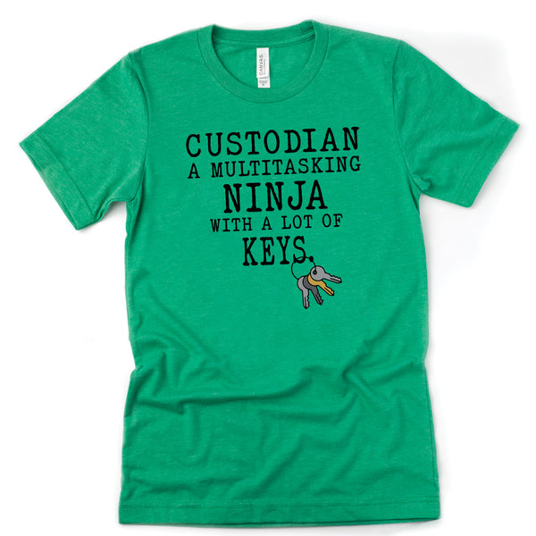 Custodian Multitasking Ninja T-Shirt