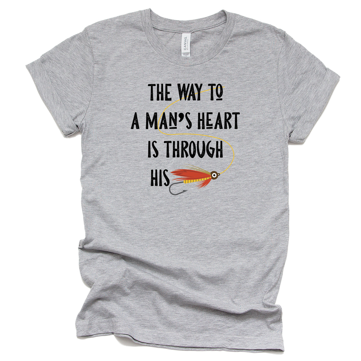 The Way to A Man's Heart Is Through His Fly Large / Hthr Grey