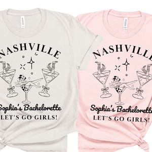 Nashville Bachelorette Party Shirts - 'Let's Go Girls' Bachelorette Party Shirts - Custom Bachelorette T-Shirt