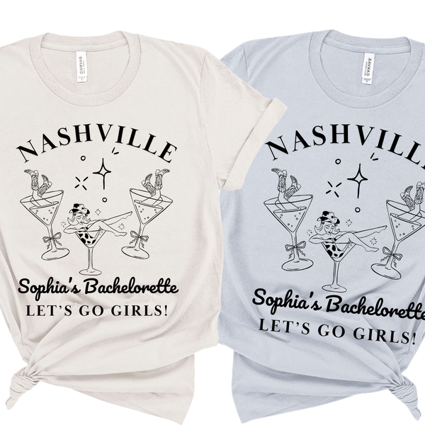 Nashville Bachelorette Party Shirts - 'Let's Go Girls' Bachelorette Party Shirts - Custom Bachelorette T-Shirt