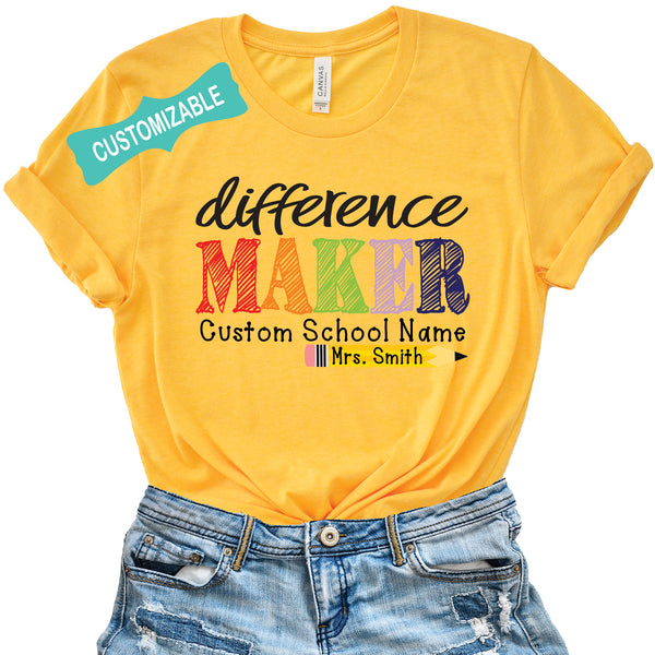 Difference Maker Teacher T-Shirt