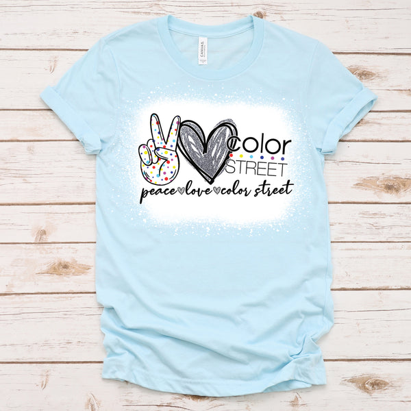 Peace Love Color Street - Bleach Tie Dye