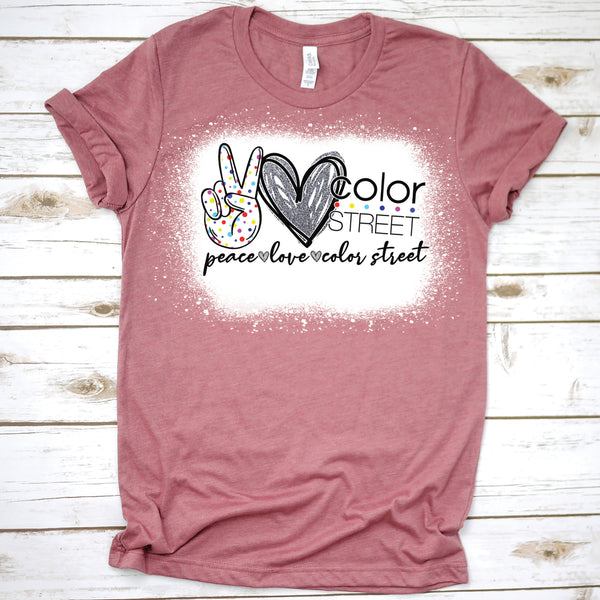 Peace Love Color Street - Bleach Tie Dye