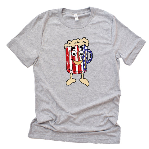 American Flag Frosty the Mug - T-Shirt