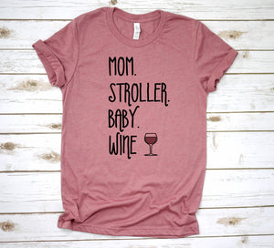 Mom Stroller Baby Wine